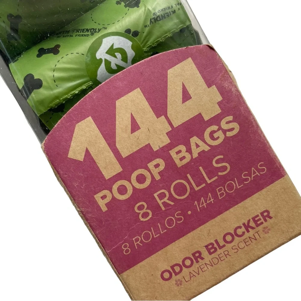 NEW Earth Friendly Pet Poop Bags Oder Blocker Lavender Scent